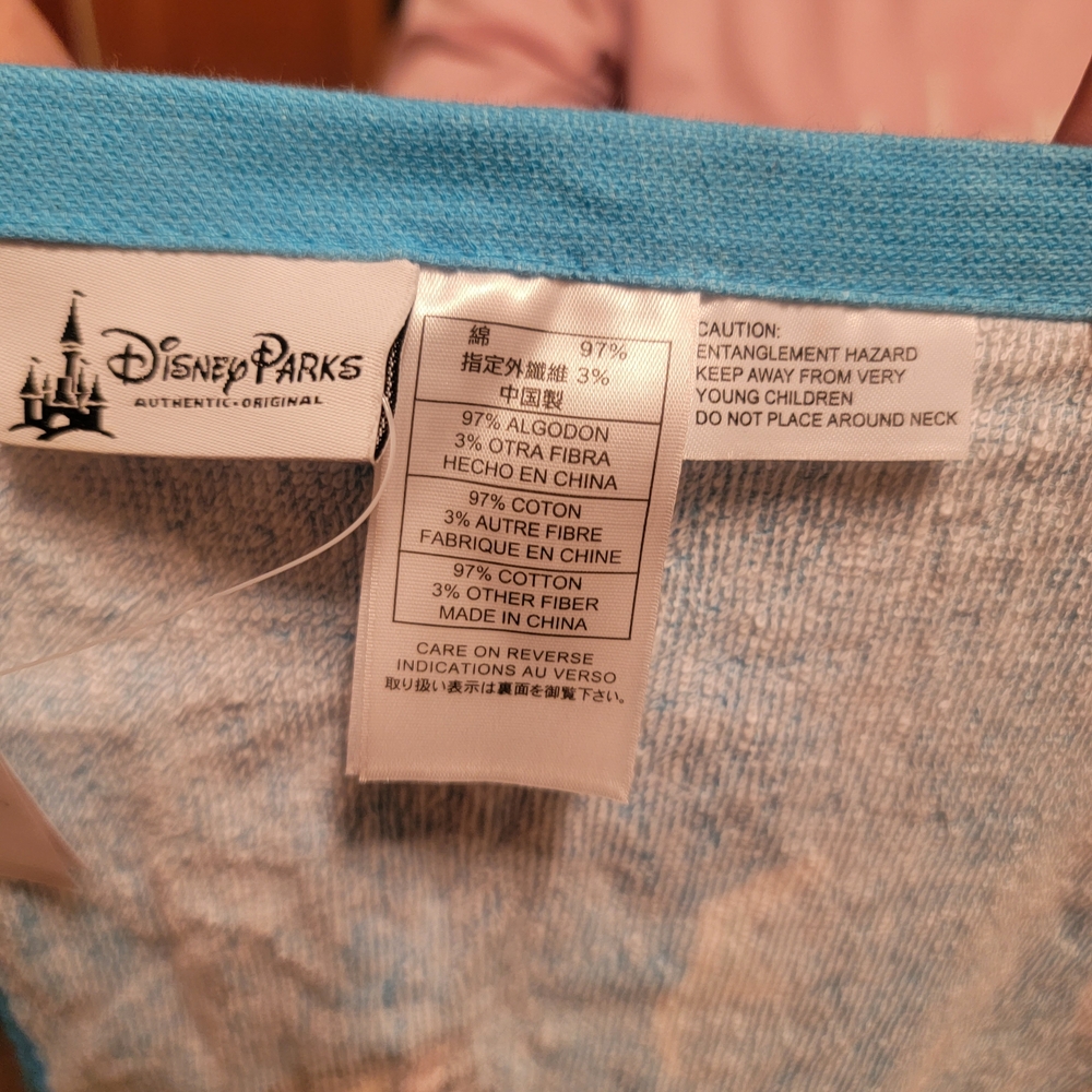Disney Blue, Yellow & Red Mickey & Minnie TOWEL Drawstring Bag - Picture 7 of 8